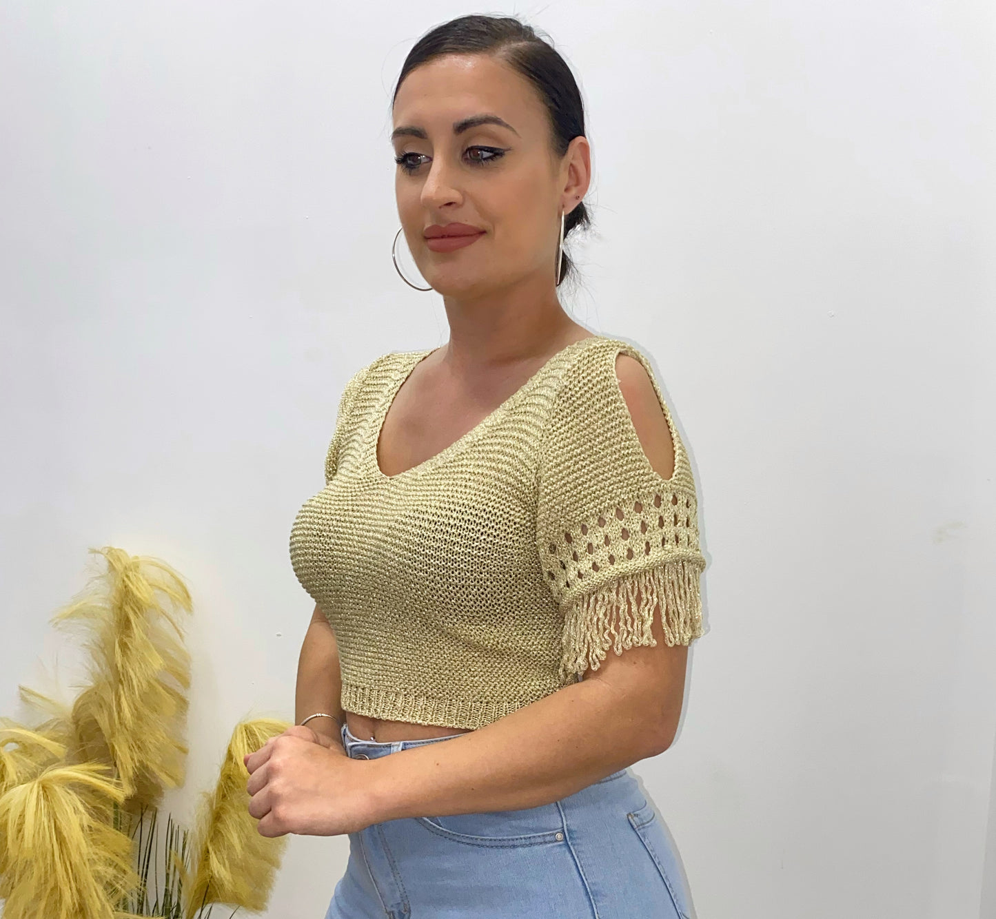 Top Flecos Oro