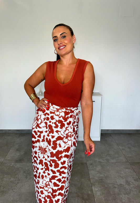 FALDA PAREO TEJA